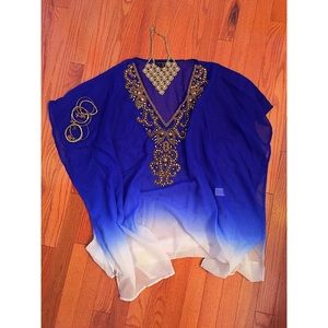 jeweled beach cover up